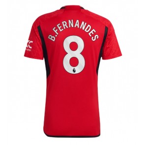 Lacne Muži Futbalové dres Manchester United Bruno Fernandes #8 2023-24 Krátky Rukáv - Domáci